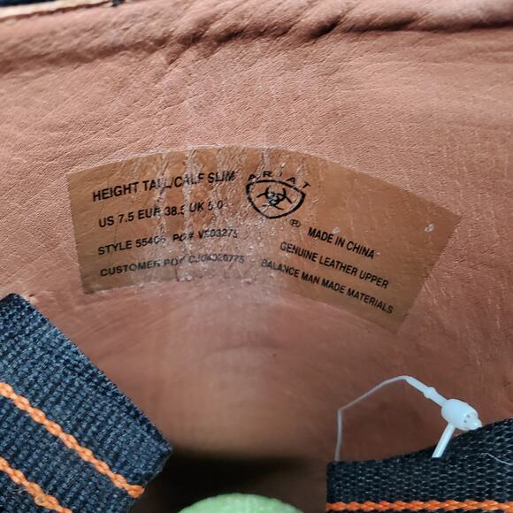 Ariat 55405 Hunter Dress No Zip Equestrian Boot Tall Slim 7.5 - Picture 6 of 6